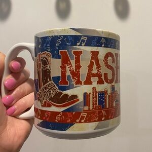 Nashville Souvenir Themed Big Ceramic Mug - EUC